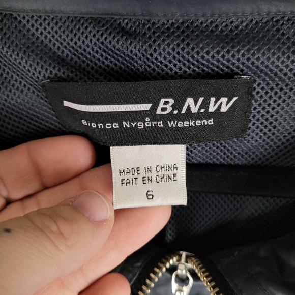 BIANCA NYGARD WEEKEND | zip mesh lined high neck windbreaker light jacket - Picture 5 of 6